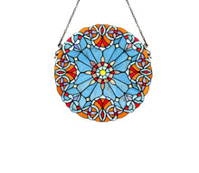 Load image into Gallery viewer, RADIANCE goods Tiffany-style Victorian Stained Glass Window Panel 20" Height