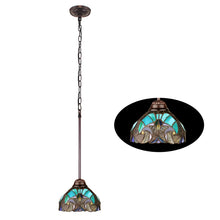Load image into Gallery viewer, RADIANCE Goods Victorian-Style 1-Light Antique Dark Bronze Finish Ceiling Mini Pendant 8" Shade
