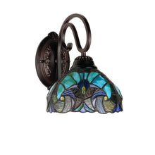 Load image into Gallery viewer, RADIANCE Goods Victorian-Style 1-Light Antique Dark Bronze Finish Wall Sconce 8" Shade