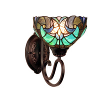 Load image into Gallery viewer, RADIANCE Goods Victorian-Style 1-Light Antique Dark Bronze Finish Wall Sconce 8" Shade