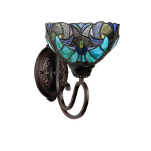 Load image into Gallery viewer, RADIANCE Goods Victorian-Style 1-Light Antique Dark Bronze Finish Wall Sconce 8" Shade