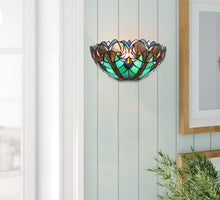 Load image into Gallery viewer, RADIANCE Goods Victorian-Style 1-Light Antique Dark Bronze Finish Wall Sconce 12" Shade