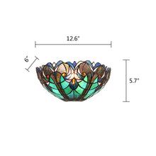 Load image into Gallery viewer, RADIANCE Goods Victorian-Style 1-Light Antique Dark Bronze Finish Wall Sconce 12" Shade
