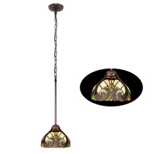 Load image into Gallery viewer, RADIANCE goods Victorian-Style 1-Light Antique Dark Bronze Finish Ceiling Mini Pendant 8" Shade