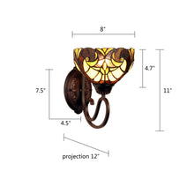 Load image into Gallery viewer, RADIANCE goods Victorian-Style 1-Light Antique Dark Bronze Finish Wall Sconce 8" Shade