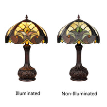 Load image into Gallery viewer, RADIANCE goods Tiffany-Style Antique Dark Bronze 1-Light Victorian Table Lamp 12" Shade