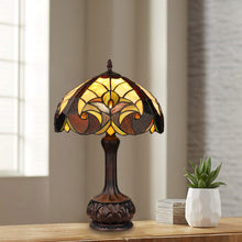 Load image into Gallery viewer, RADIANCE goods Tiffany-Style Antique Dark Bronze 1-Light Victorian Table Lamp 12" Shade