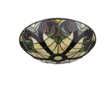 Load image into Gallery viewer, RADIANCE Goods Victorian-Style 3-Light Antique Dark Bronze Finish Ceiling Flush-Mount 16" Wide