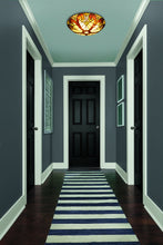 Load image into Gallery viewer, RADIANCE Goods Victorian-Style 3-Light Antique Dark Bronze Finish Ceiling Flush-Mount 16" Wide