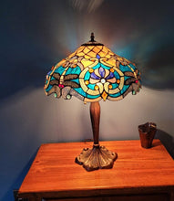 Load image into Gallery viewer, RADIANCE goods Tiffany-Style 2 Light Victorian Table Lamp 17" Shade