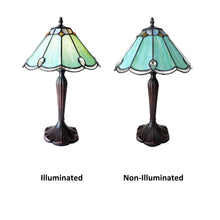 Load image into Gallery viewer, RADIANCE Goods Victorian-Style 1-Light Antique Dark Bronze Finish Stained Glass Window Panel 12" Wide