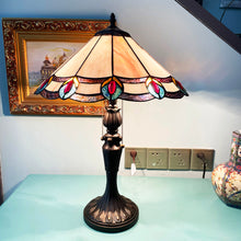 Load image into Gallery viewer, RADIANCE goods Tiffany-Style 2-Light Geometric Table Lamp 16" Shade