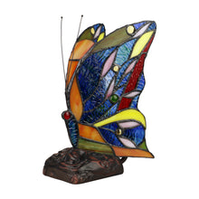 Load image into Gallery viewer, RADIANCE goods Tiffany-Style 1 Light Antique Dark Bronze Finish Butterfly Accent Table Lamp 10" Tall