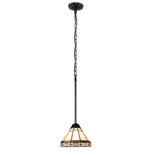 Load image into Gallery viewer, RADIANCE goods Mission-Style 1 Light Blackish-Bronze Finish Mini Pendant Ceiling Fixture 8" Wide