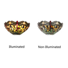 Load image into Gallery viewer, RADIANCE Goods Dragonfly-Style 1-Light Black Finish Wall Sconce 12" Wide