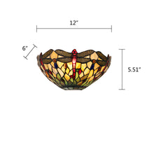 Load image into Gallery viewer, RADIANCE Goods Dragonfly-Style 1-Light Black Finish Wall Sconce 12" Wide