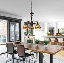 Load image into Gallery viewer, 32825-DB24DC3 RADIANCE goods 3-Light Antique Dark Bronze Finish Mini Chandelier 24" Wide