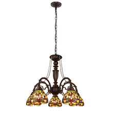 Load image into Gallery viewer, 32825-DB27DC5 Radiance goods 5-Light Antique Dark Bronze Finish Large Chandelier 27" Wide