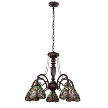 Load image into Gallery viewer, 32825-DB27DC5 Radiance goods 5-Light Antique Dark Bronze Finish Large Chandelier 27" Wide