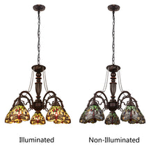 Load image into Gallery viewer, 32825-DB27DC5 Radiance goods 5-Light Antique Dark Bronze Finish Large Chandelier 27" Wide