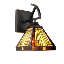 Load image into Gallery viewer, RADIANCE goods Mission-Style 1-Light Blackish Bronze Finish Wall Sconce 6" Shade