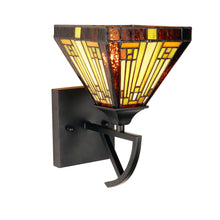 Load image into Gallery viewer, RADIANCE goods Mission-Style 1-Light Blackish Bronze Finish Wall Sconce 6" Shade