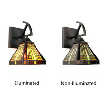 Load image into Gallery viewer, RADIANCE goods Mission-Style 1-Light Blackish Bronze Finish Wall Sconce 6" Shade