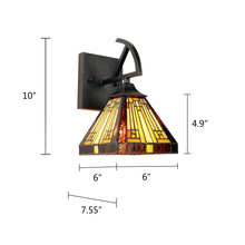 Load image into Gallery viewer, RADIANCE goods Mission-Style 1-Light Blackish Bronze Finish Wall Sconce 6" Shade