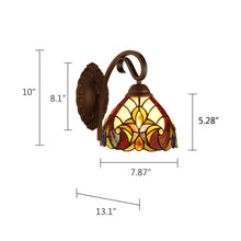 Load image into Gallery viewer, RADIANCE goods Victorian-Style 1-Light Dark Bronze Finish Wall Sconce 8" Shade