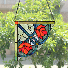 Load image into Gallery viewer, RADIANCE goods Victorian Stained Glass Window Panel 9.8"x9.8"