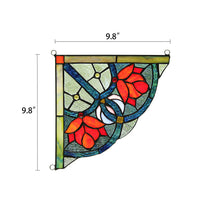 Load image into Gallery viewer, RADIANCE goods 2 Pieces Victorian Stained Glass Window Panel 9.8"x9.8"