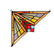 Load image into Gallery viewer, RADIANCE goods 2 Pieces Mission Stained Glass Window Panel 8"x8"