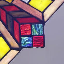 Load image into Gallery viewer, RADIANCE goods 2 Pieces Mission Stained Glass Window Panel 8"x8"