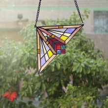 Load image into Gallery viewer, RADIANCE goods Mission Stained Glass Window Panel 8"x8"