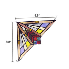 Load image into Gallery viewer, RADIANCE goods 2 Pieces Mission Stained Glass Window Panel 8"x8"