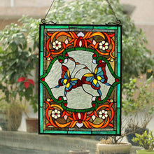 Load image into Gallery viewer, RADIANCE goods Tiffany-style Animal Design Window Panel 18" x 25"