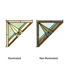 Load image into Gallery viewer, RADIANCE goods 2 Pieces Mission Stained Glass Window Panel 8"x8"