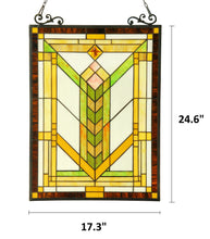 Load image into Gallery viewer, RADIANCE goods Mission Stained Glass Window Panel 18"x24"