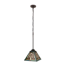 Load image into Gallery viewer, RADIANCE goods Tiffany-Style 1-Light Mission Ceiling Pendant 8" Shade