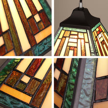 Load image into Gallery viewer, RADIANCE goods Tiffany-Style 1-Light Mission Ceiling Pendant 8" Shade