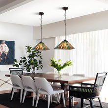 Load image into Gallery viewer, RADIANCE goods Tiffany-Style 1-Light Mission Ceiling Pendant 12" Shade