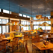 Load image into Gallery viewer, RADIANCE goods Tiffany-Style 2-Light Mission Ceiling Pendant 16" Shade