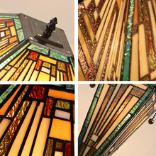 Load image into Gallery viewer, RADIANCE goods Tiffany-Style 3-Light Mission Double Lit Table Lamp 16" Shade