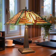 Load image into Gallery viewer, RADIANCE goods Tiffany-Style 2-Light Mission Table Lamp 16" Shade