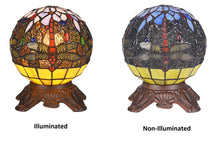Load image into Gallery viewer, RADIANCE goods Tiffany-Style 1 Light Dragonfly Accent Lamp 8" Wide