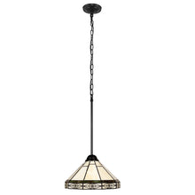 Load image into Gallery viewer, RADIANCE goods Mission-Style 1-Light Blackish Bronze Finish Mini Pendant 12" Shade