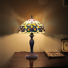 Load image into Gallery viewer, RADIANCE goods Tiffany-style Victorian Dark Bronze 1 Light Table Lamp 12" Shade