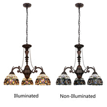 Load image into Gallery viewer, RADIANCE goods Victorian-Style 3-Light Dark Bronze Finish Mini Chandelier 24" Wide