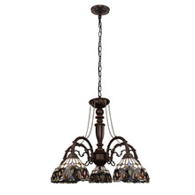 Load image into Gallery viewer, RADIANCE goods Victorian-Style 5-Light Dark Bronze Finish Large Chandelier 27" Wide