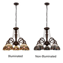 Load image into Gallery viewer, RADIANCE goods Victorian-Style 5-Light Dark Bronze Finish Large Chandelier 27" Wide